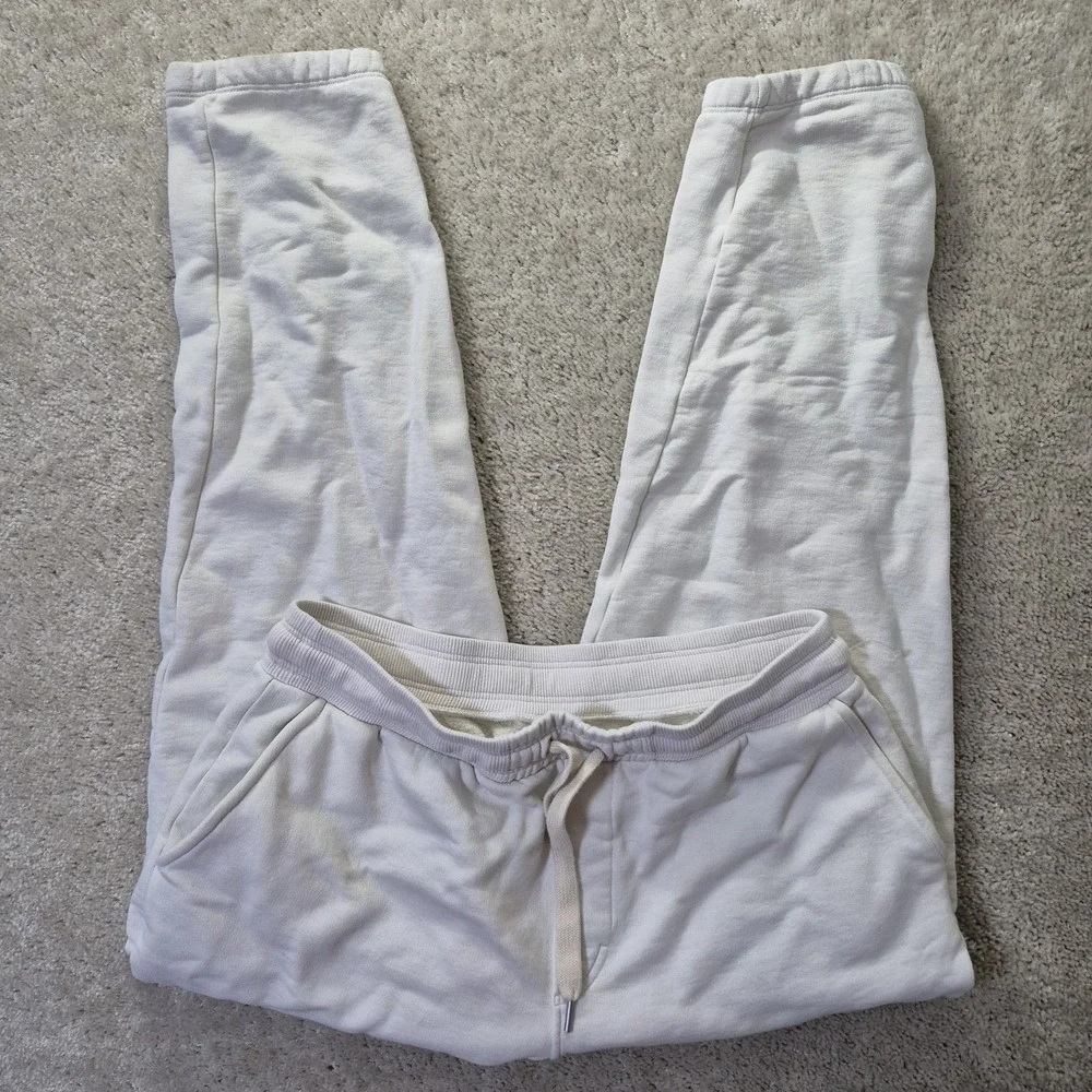 Outerknown Second Spin Sweatpants Mens XL White Heavyweight Athleisure Gym Run